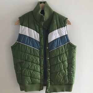 Roxy Vintage Style Quilted Vest Size L